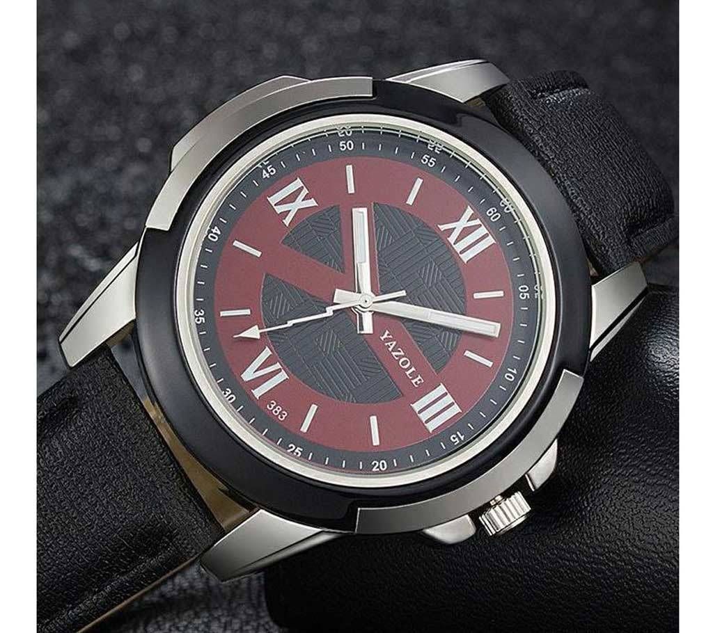 PU Leather Wrist Watch For Men