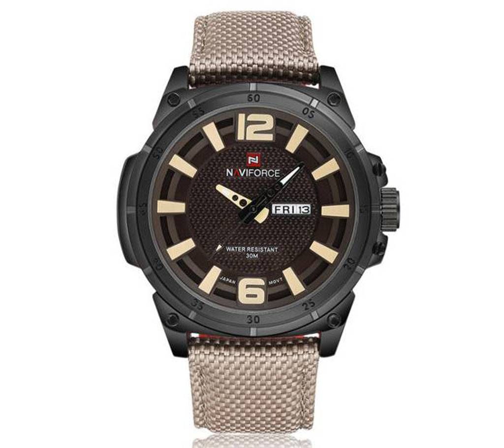 Naviforce Eid Collection NF9066  Casual Analog Quartz Movement Watch Canvas Strap Band - Grey