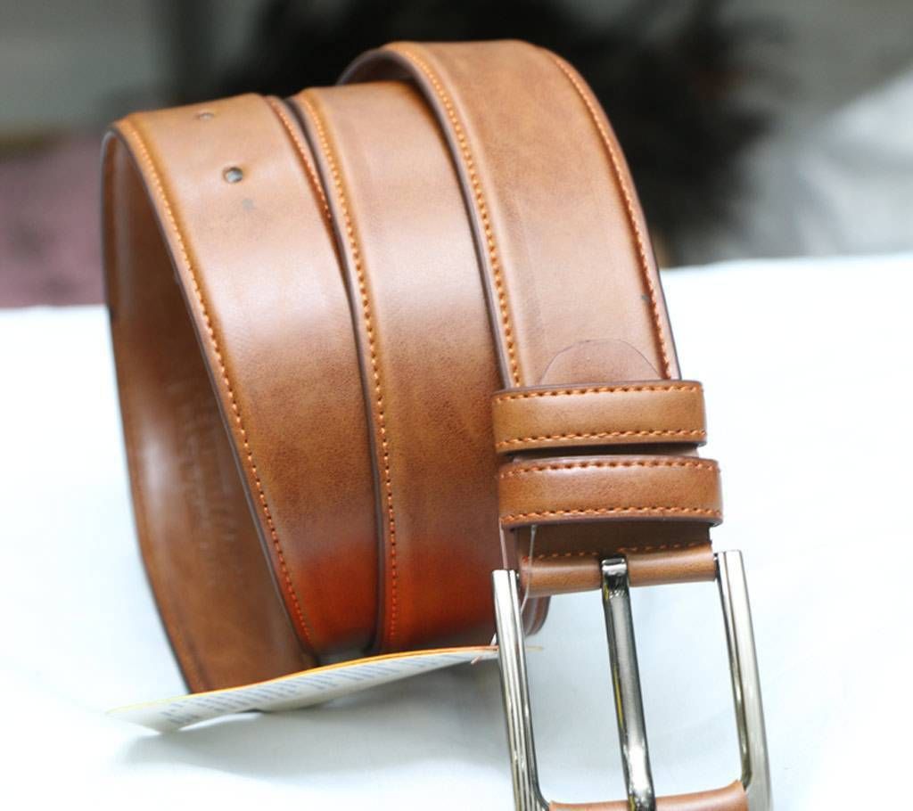 Brown Artificial Leather Belt For Man