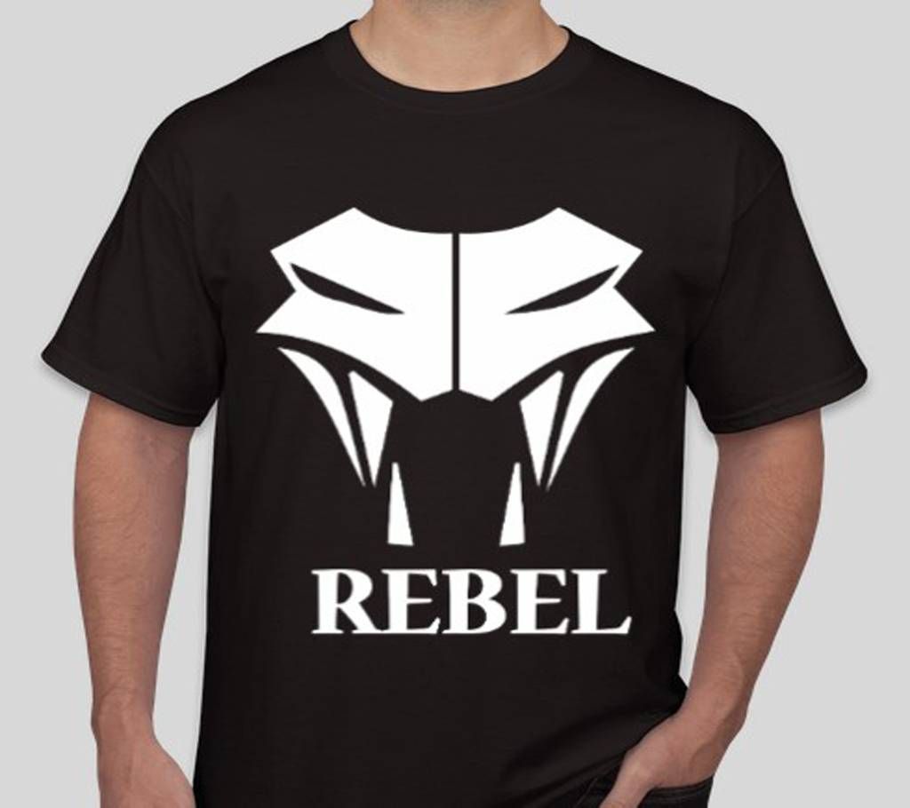 Rebel- Half Sleeve Cotton T-Shirt For Men