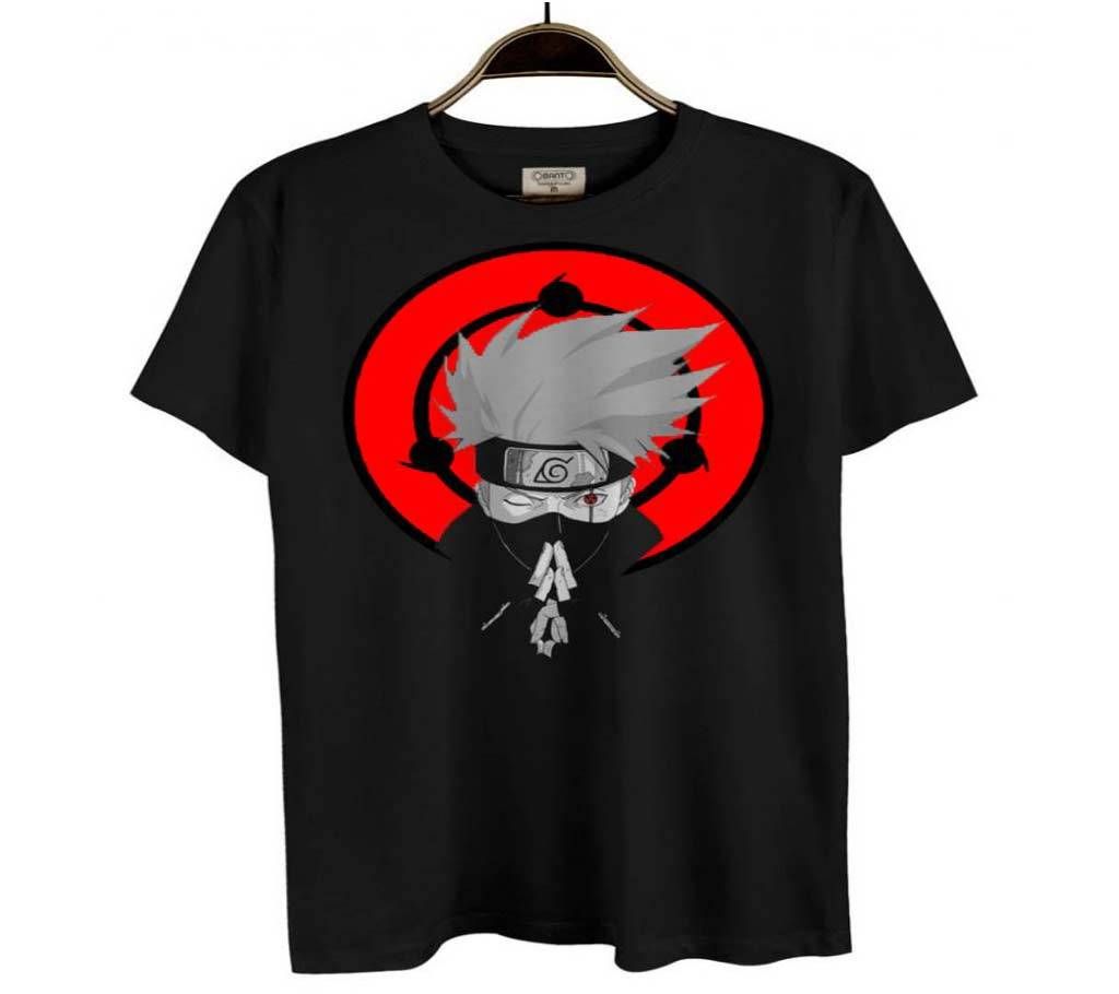 Kakashi-Naruto Gents Half Sleeve Cotton T-Shirt