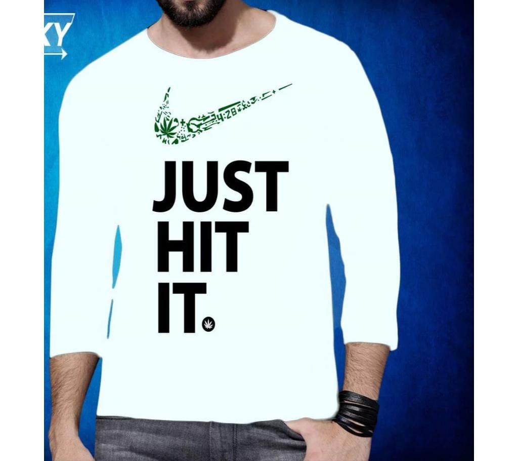 Just Hit It  Menz Full Sleeve T-Shirt
