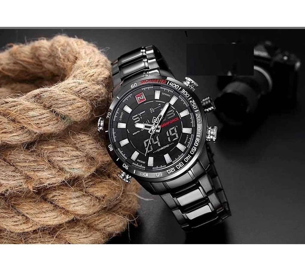 Black Naviforce (Original) Chain Luxury Watch with Black Dial