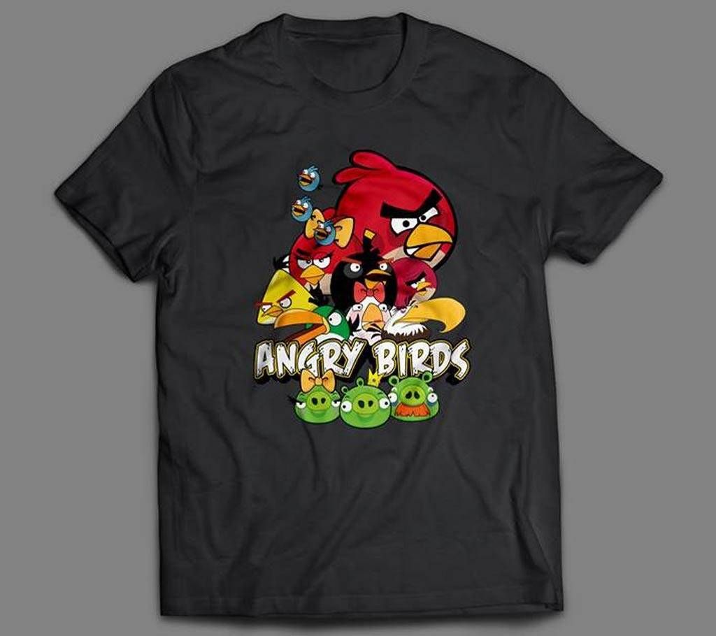 Angry Birds Half Sleeve T Shirt for Men 