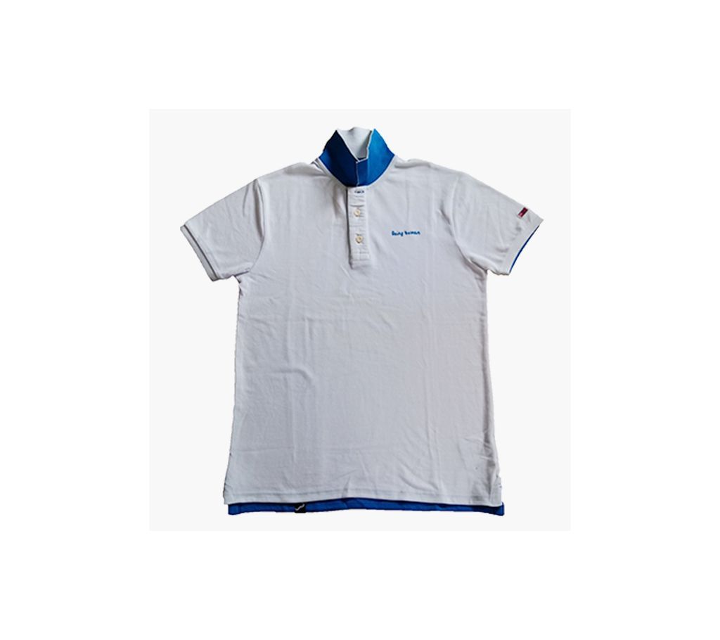 White Polo T-shirt For Men