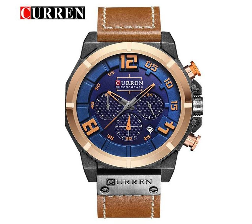 curren 8287 Fashion style  mens watches Top luxury brand quartz luminous chronograph watch sport men watch man