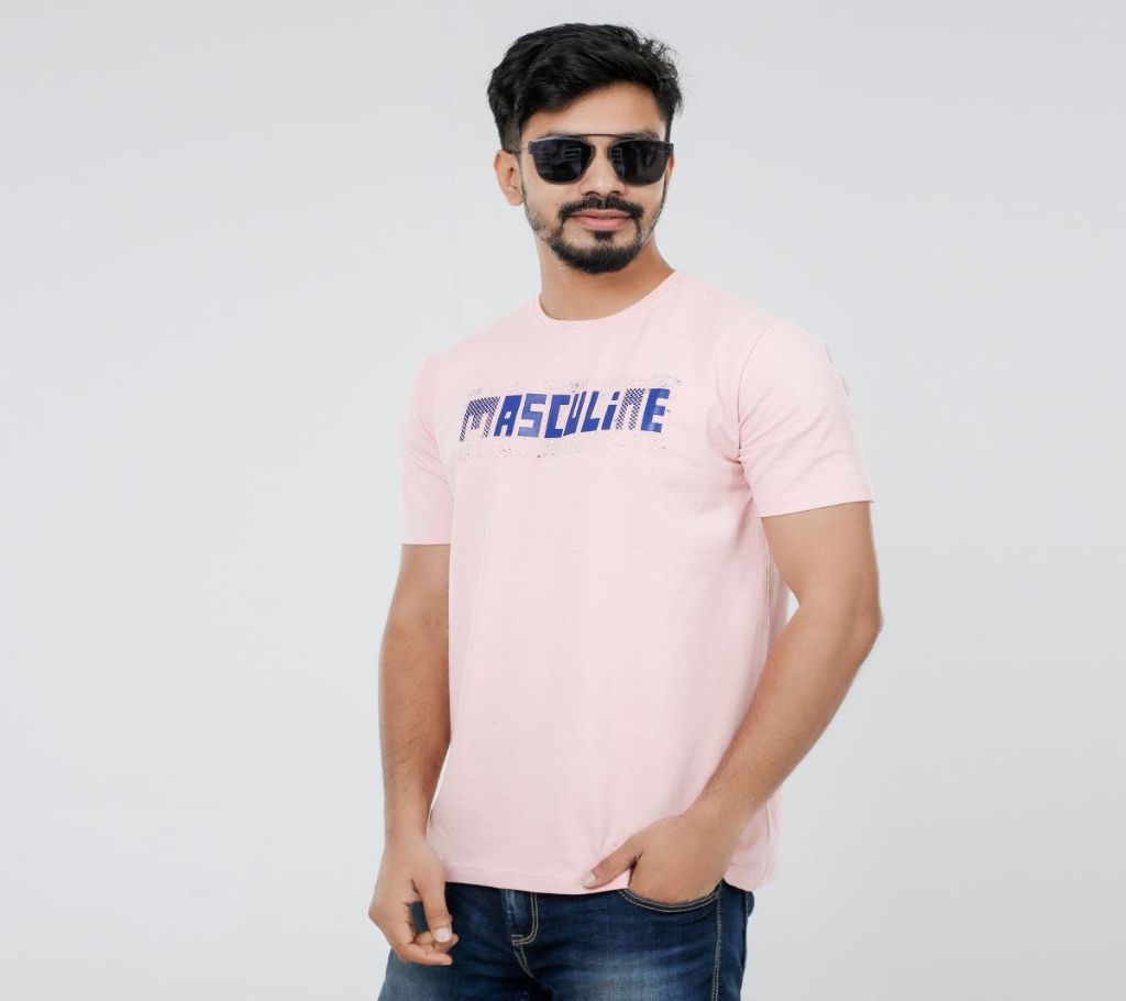 Masculine Light pink T-shirt For men