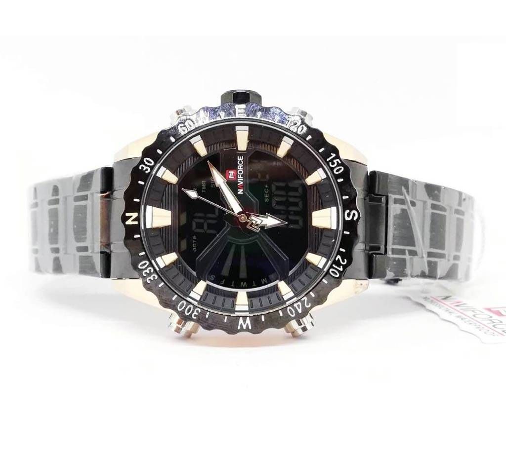 Naviforce Metal Chien Wrist Watch For Man