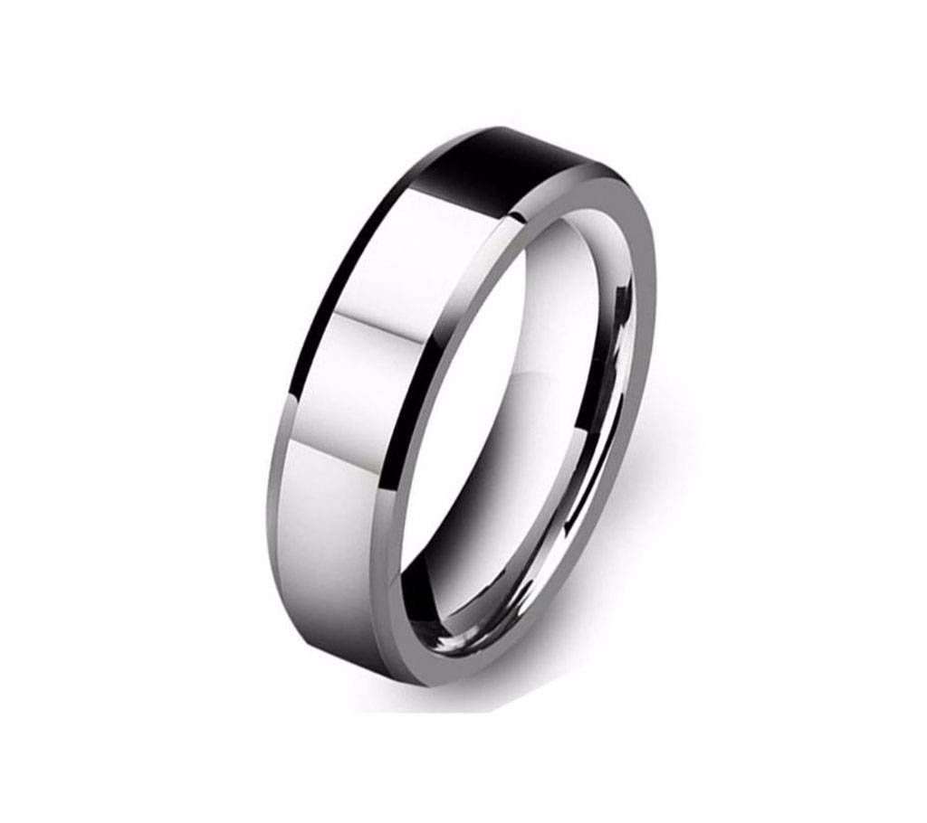 6MM Silver Flat Tungsten Carbide Rings for Men