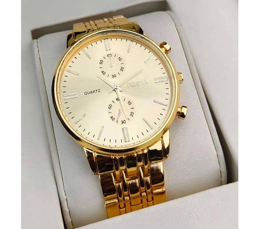 Mens  Watch (Golden colour) 