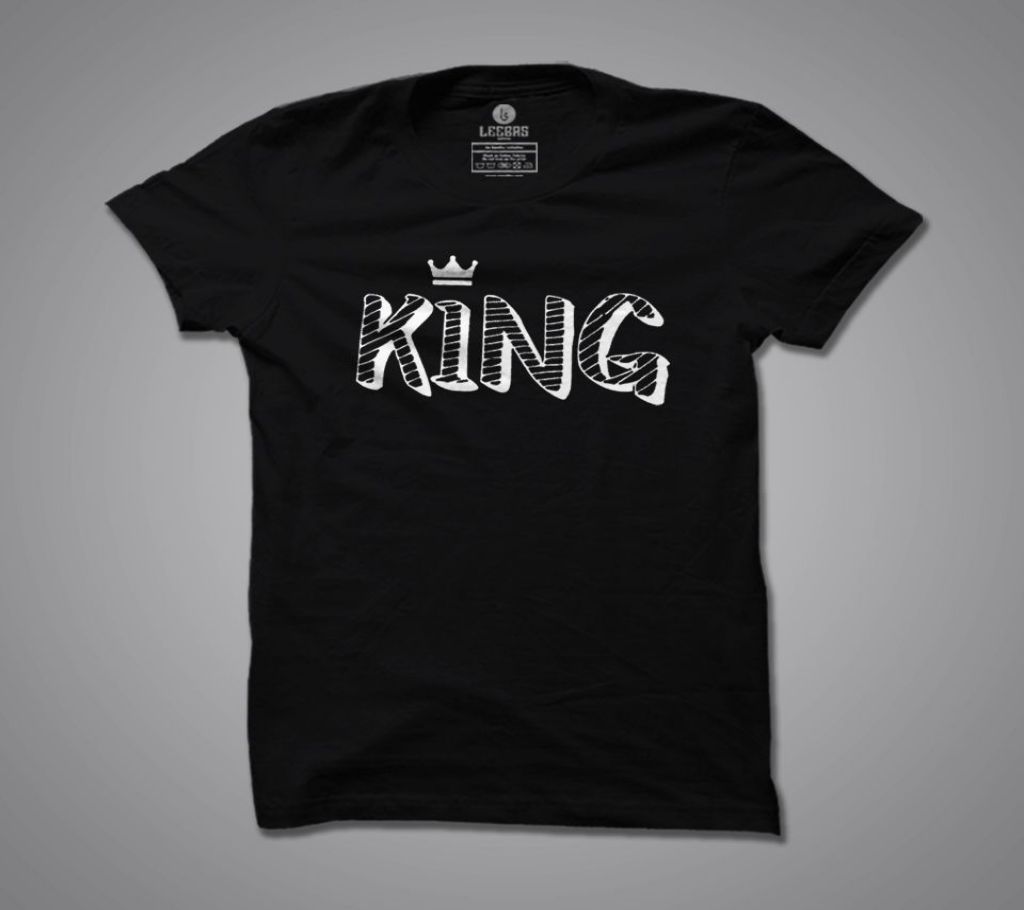 Half Sleeve Cotton T shirt-KING