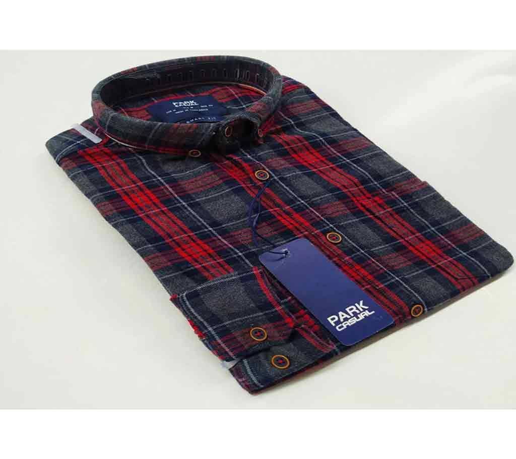 Full Sleeve Check Shirt For Men - Cotton 