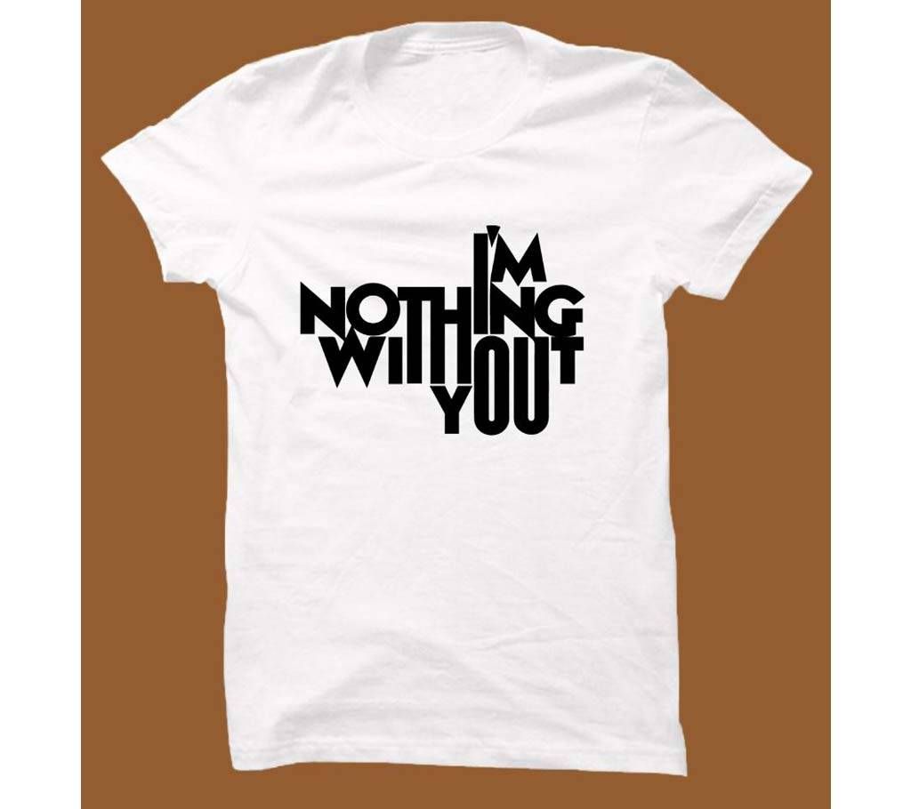 White Cotton Short Sleeve T-Shirt for Men WTS013
