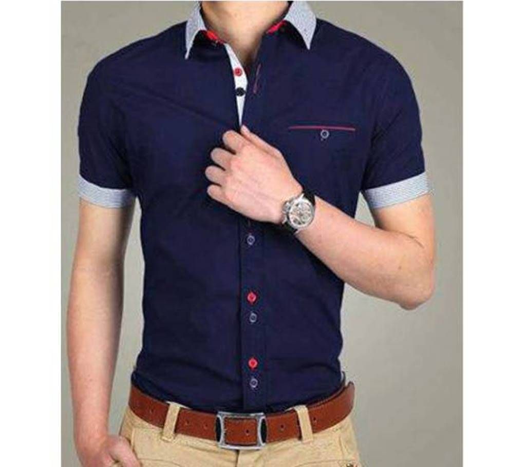 Half SLEEVE slim fit COTTON SHIRT 
