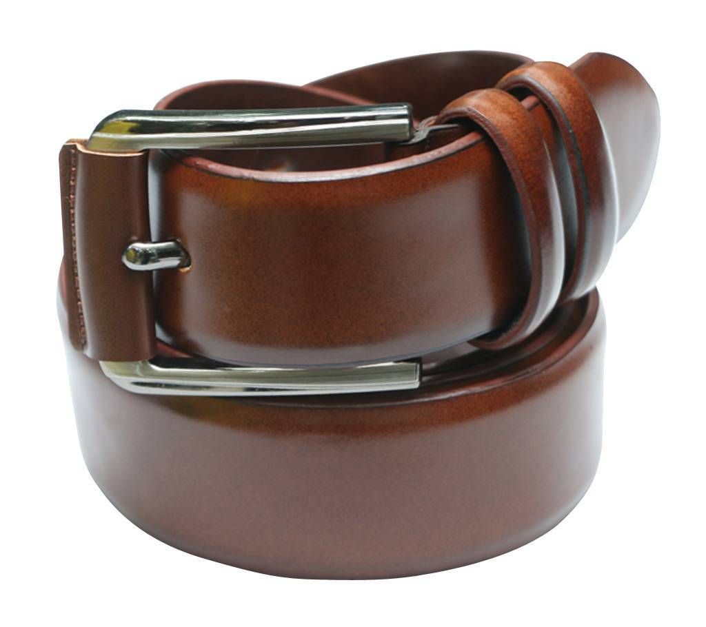 Chocolate Synthetic Leather Belt For Man