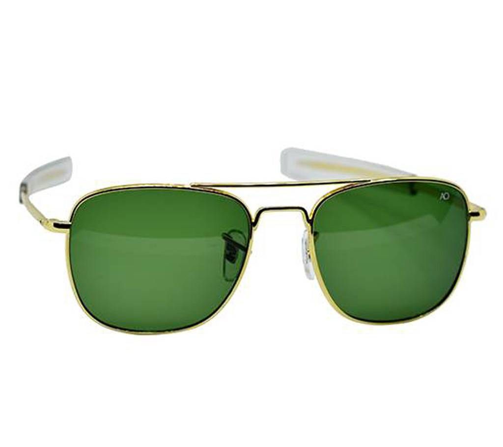 Golden Metal Frame Green Shade AO Sunglass for Men