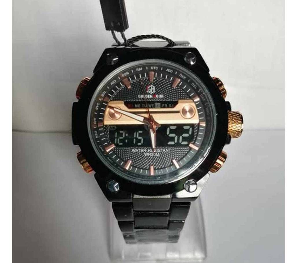 GOLDEN HOUR Gents Duel Display Wrist Watch