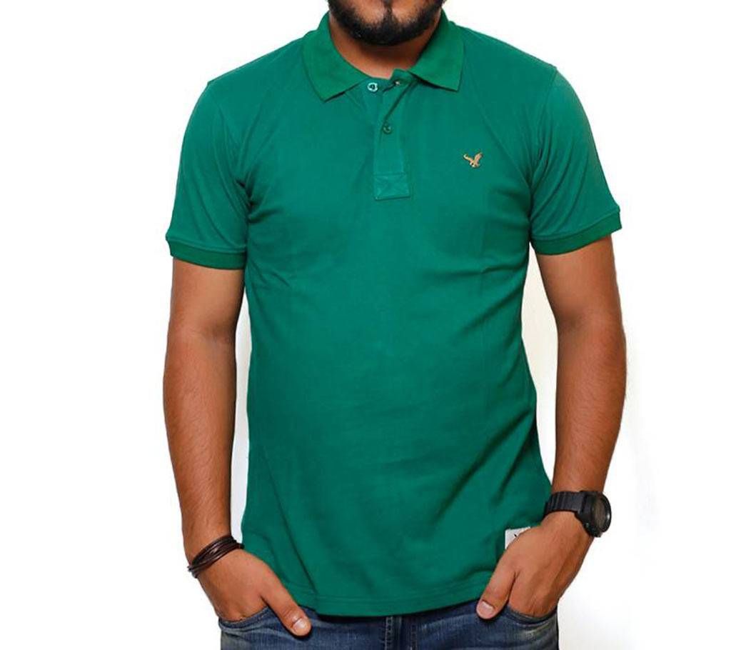 Half-sleeve Gents Cotton Solid Color Polo Shirt