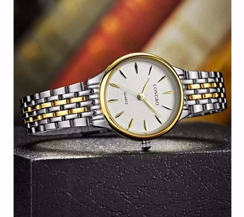 LONGBO Luxury Diamond Stainless Steel Watch