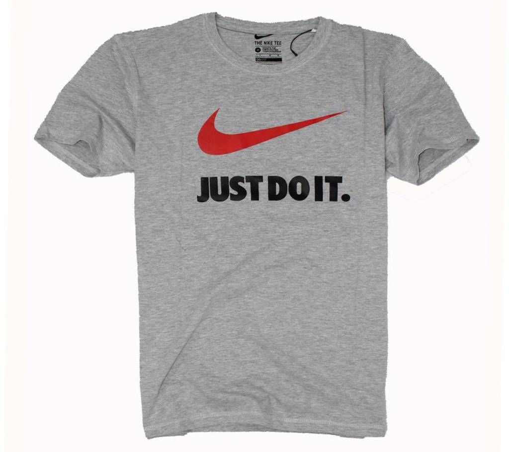 grey color high density print mens t shirt