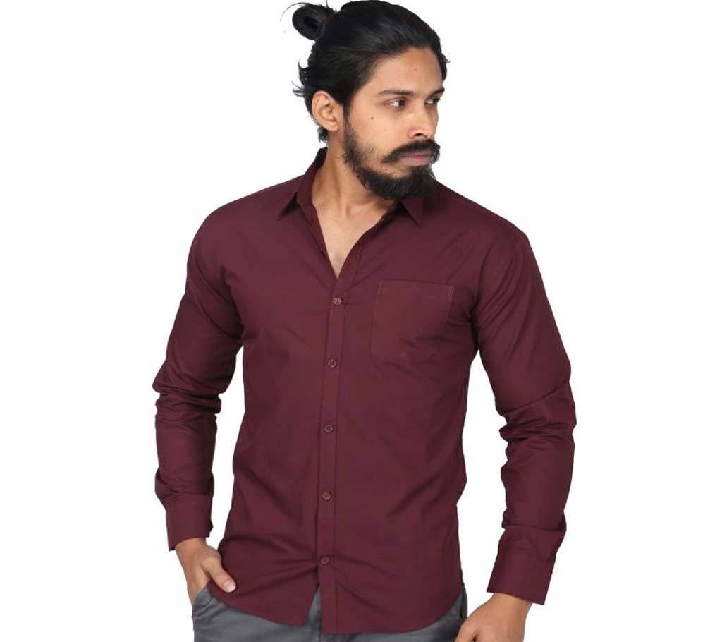 Trendy DUDE Style Formal - Maroon Shirt