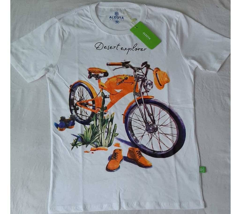 Rubber Print Cotton T-shirt Design - Desert explore