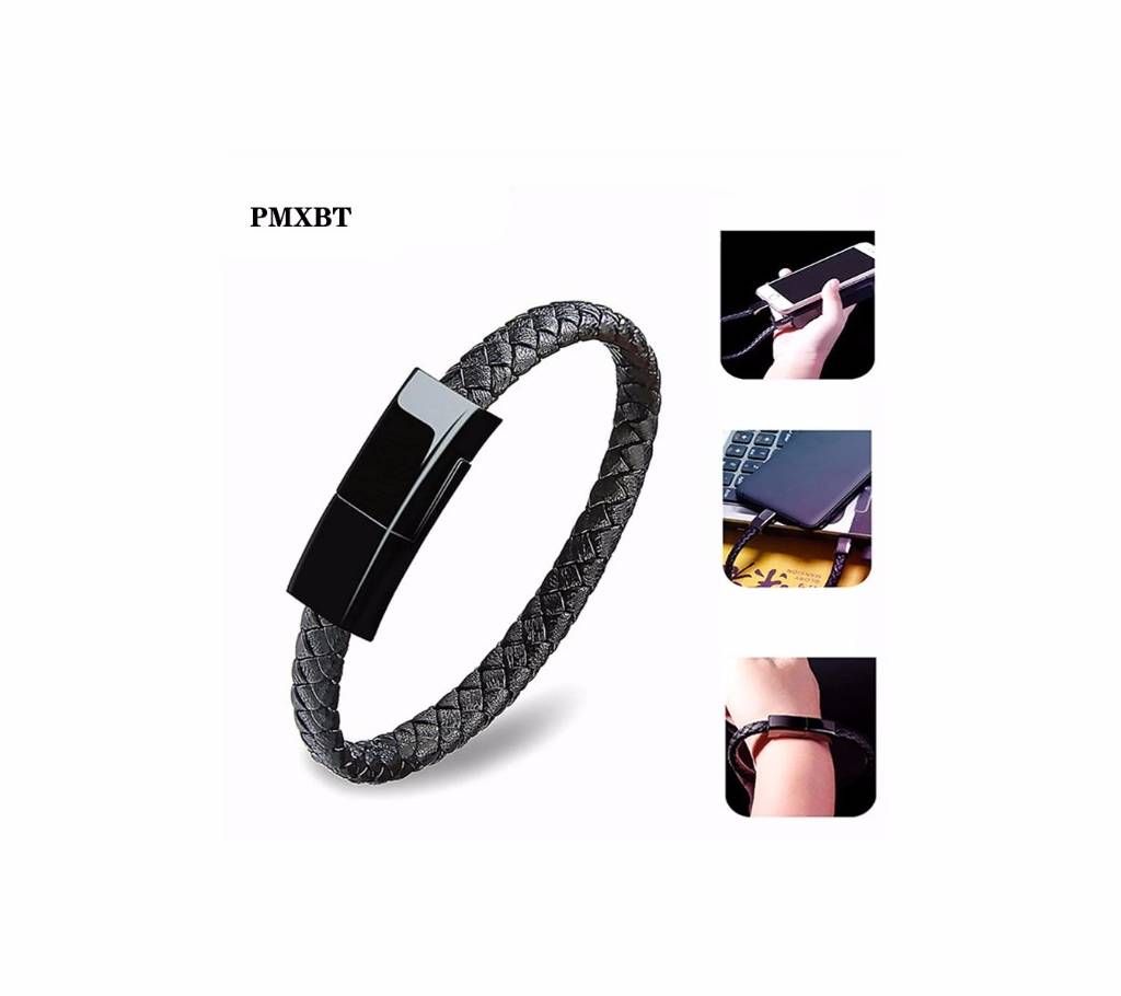 Fashion Micro USB  Cable Leather Bracelet