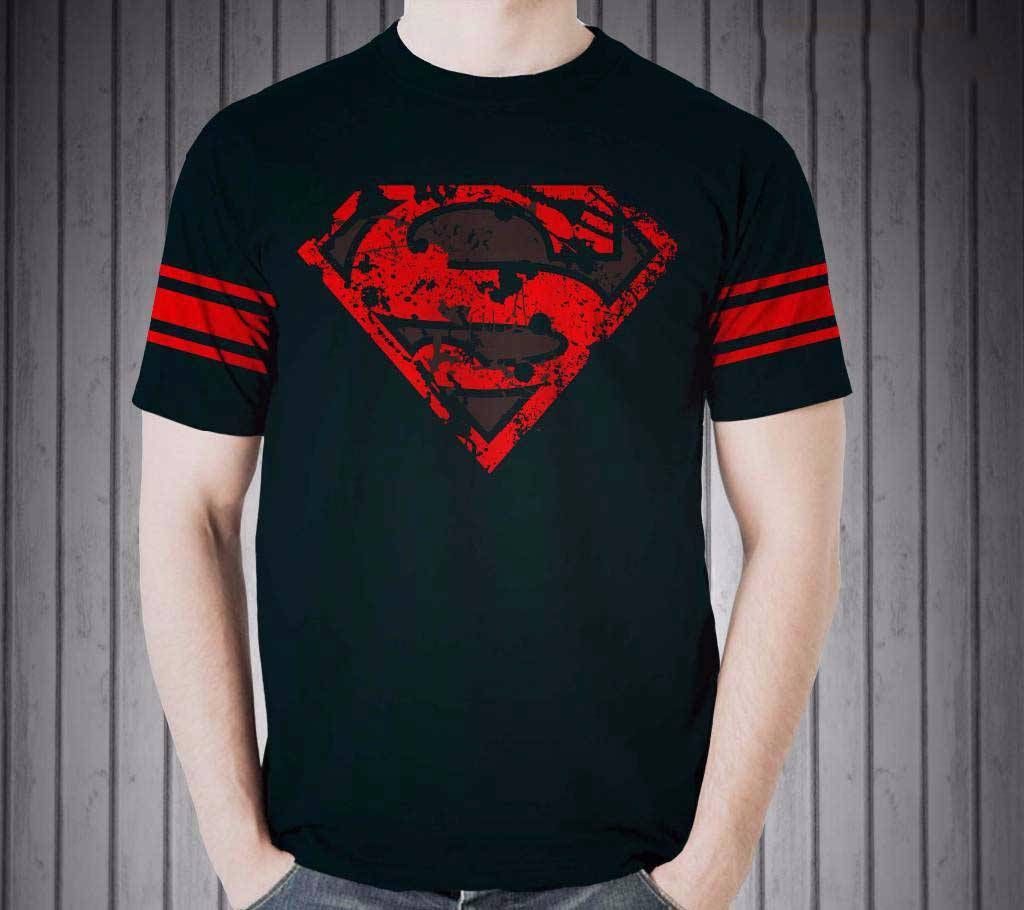 Superman Navy Half Sleeve T-Shirt For Men