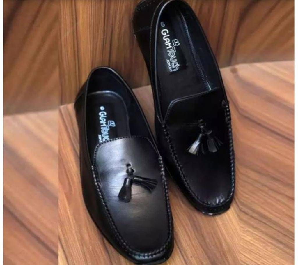 Black Leather Loafer Shoe GL 406 - 14 - GLM