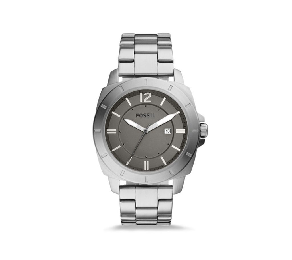 Original  FOSSIL PRIVATEER SPORT THREE-HAND DATE STAINLESS STEEL WATCH