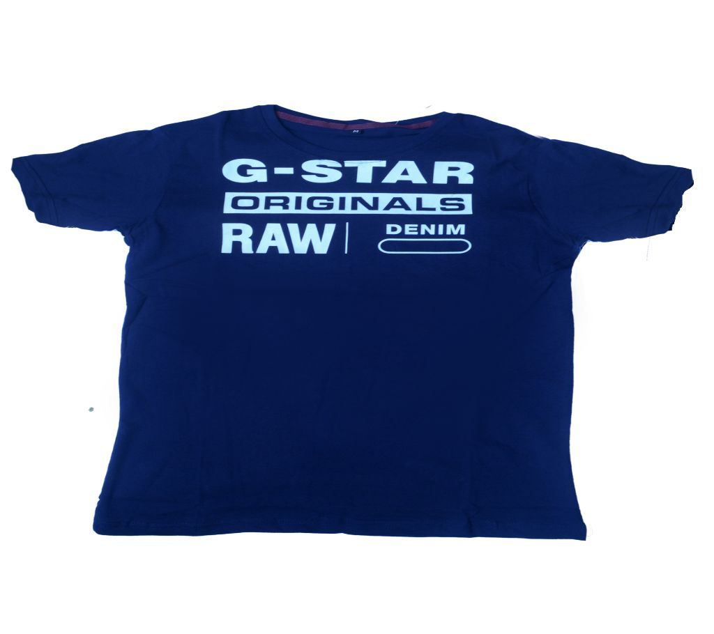 G-STAR-Half Sleeve T-Shirt For Men-Navy Blue