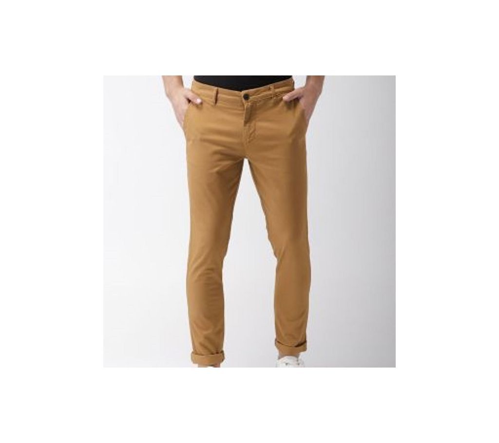 Peru Khaki Slim Fit Gabardine Pant - 01