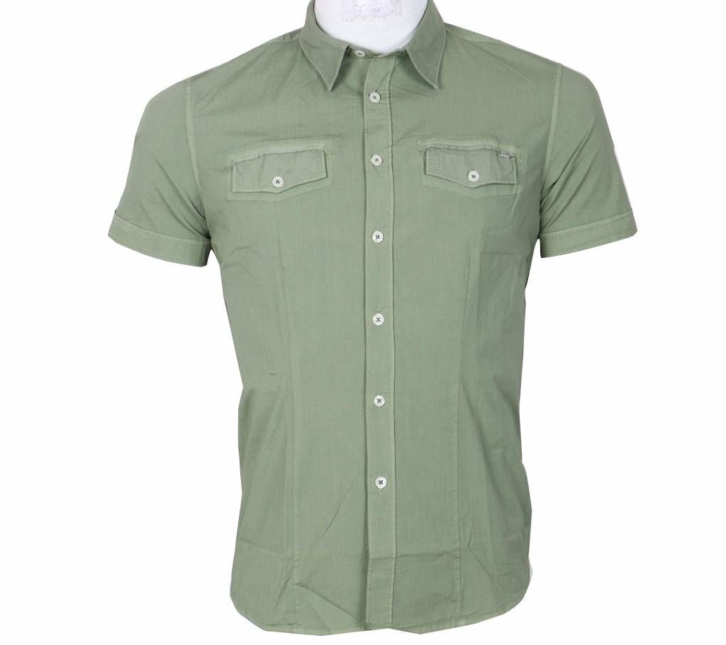 GAS Body Fit Stretchy Half Sleeve Casual Shirt