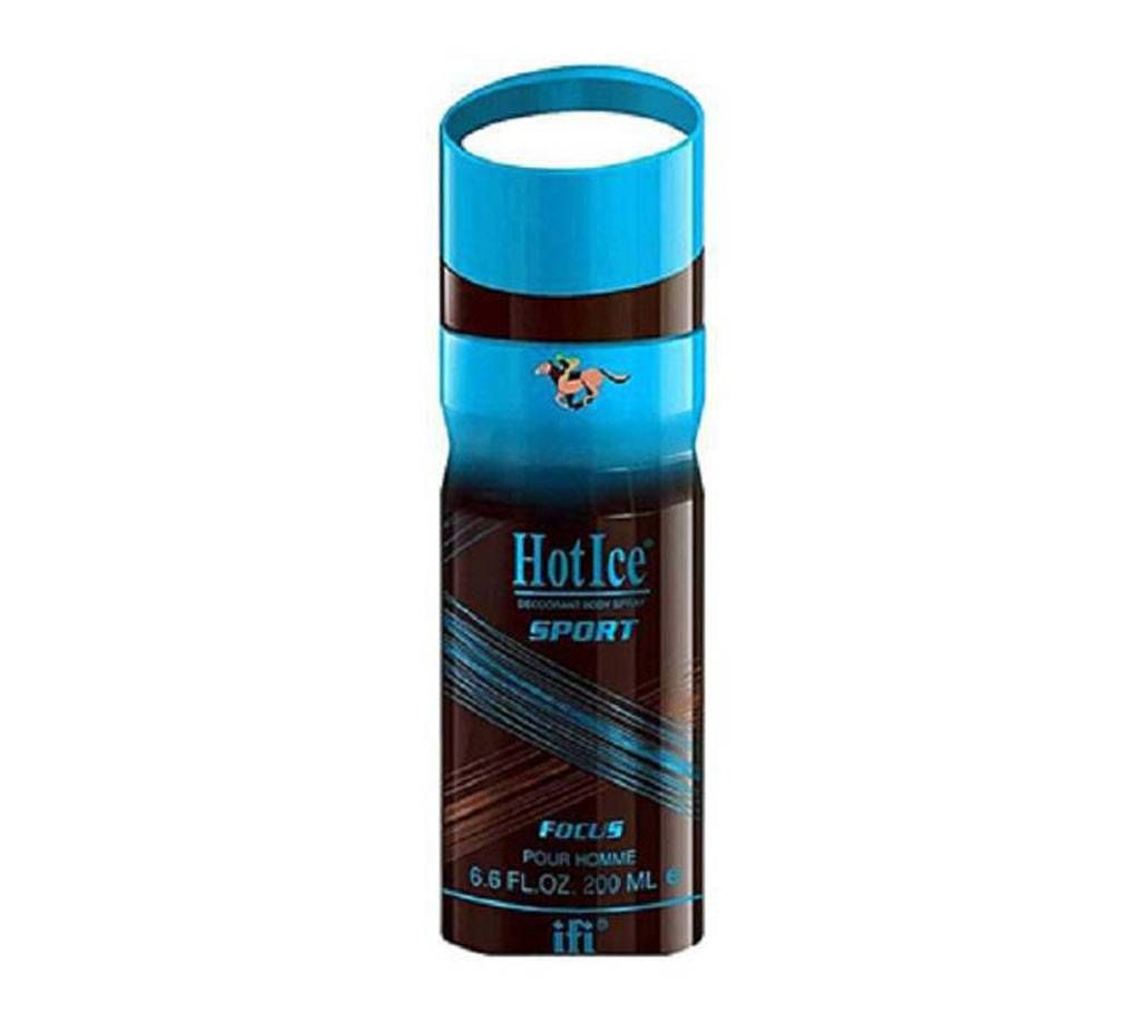Hot Ice Sport Focus Deodorant Body Spray - 200ml (UAE)