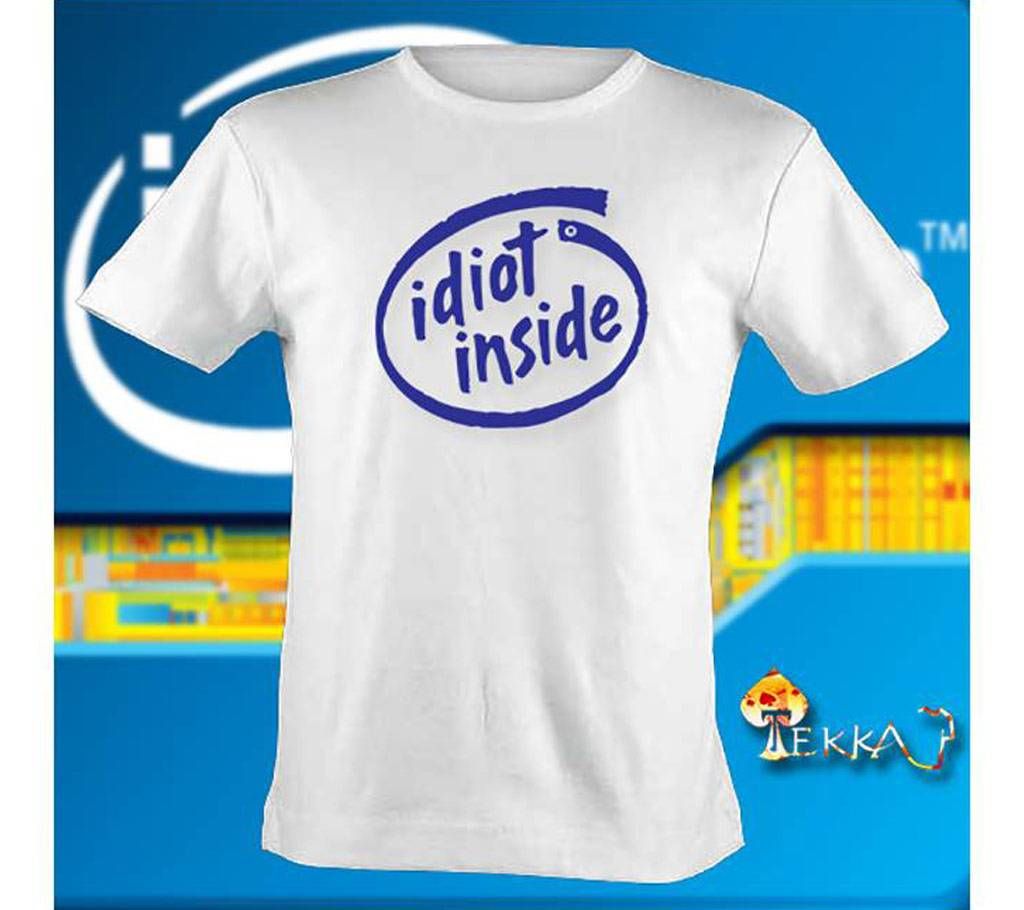 Idiot Inside - Menz Round Neck T-Shirt