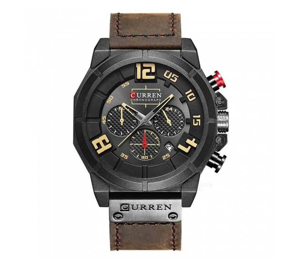 CURREN 8287 PU Leather Band Chronograph Wrist Watch