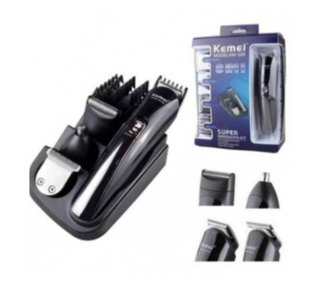Kemei KM-500 8 in 1  Super Grooming Kit - Black