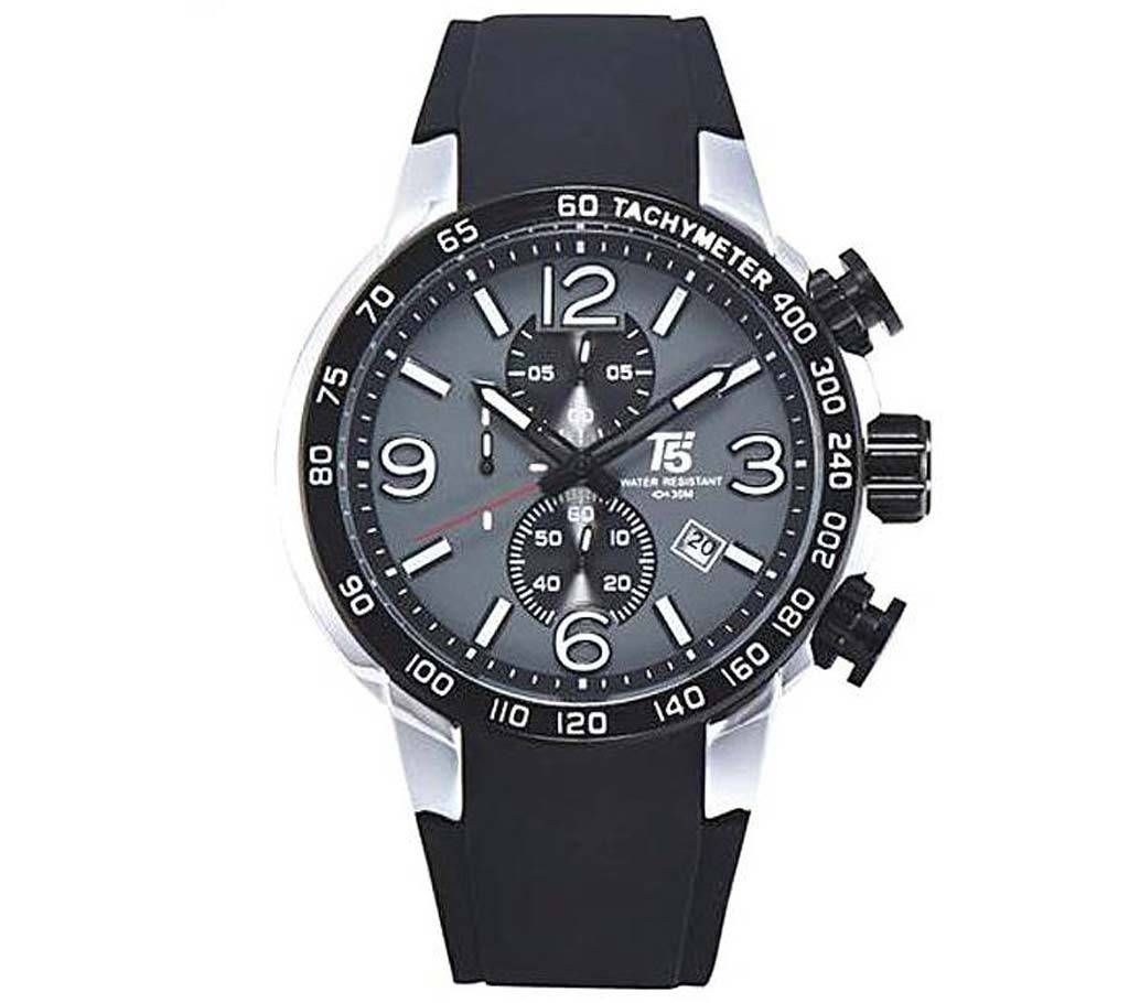 T5 Sports H3450G Analog Chronograph Watch For Men-Black & Silver