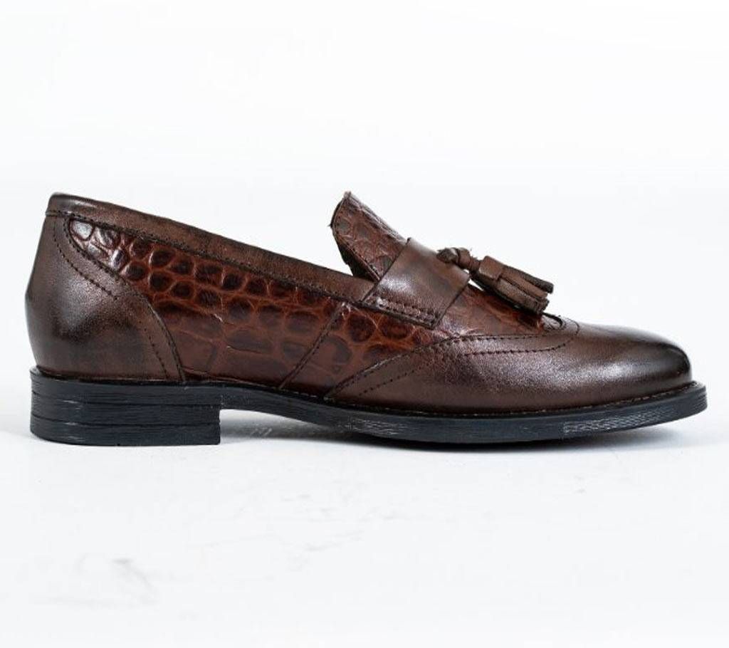 TASSEL LOAFERS, COCO LEATHER BROWN SHOE