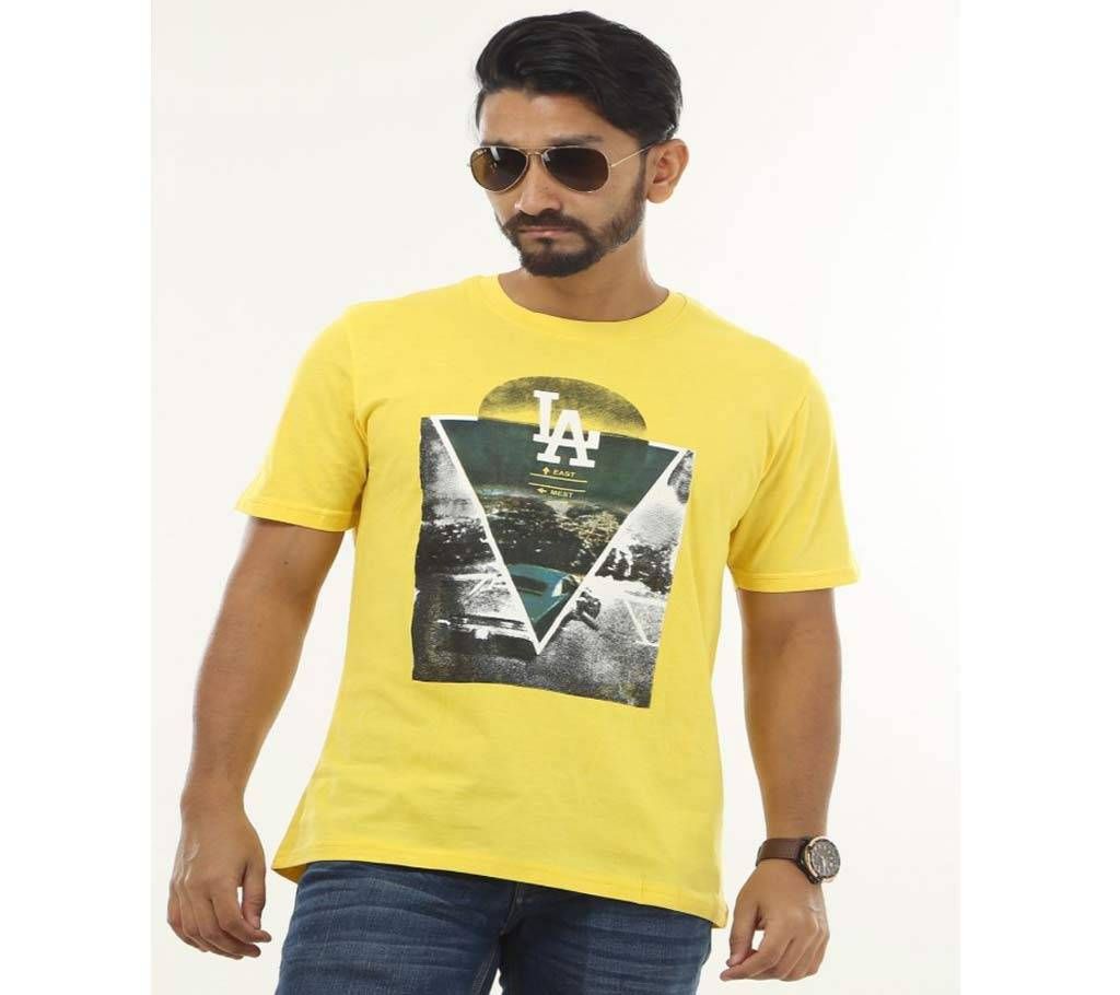 Mens t-shirt-LA (Yellow)