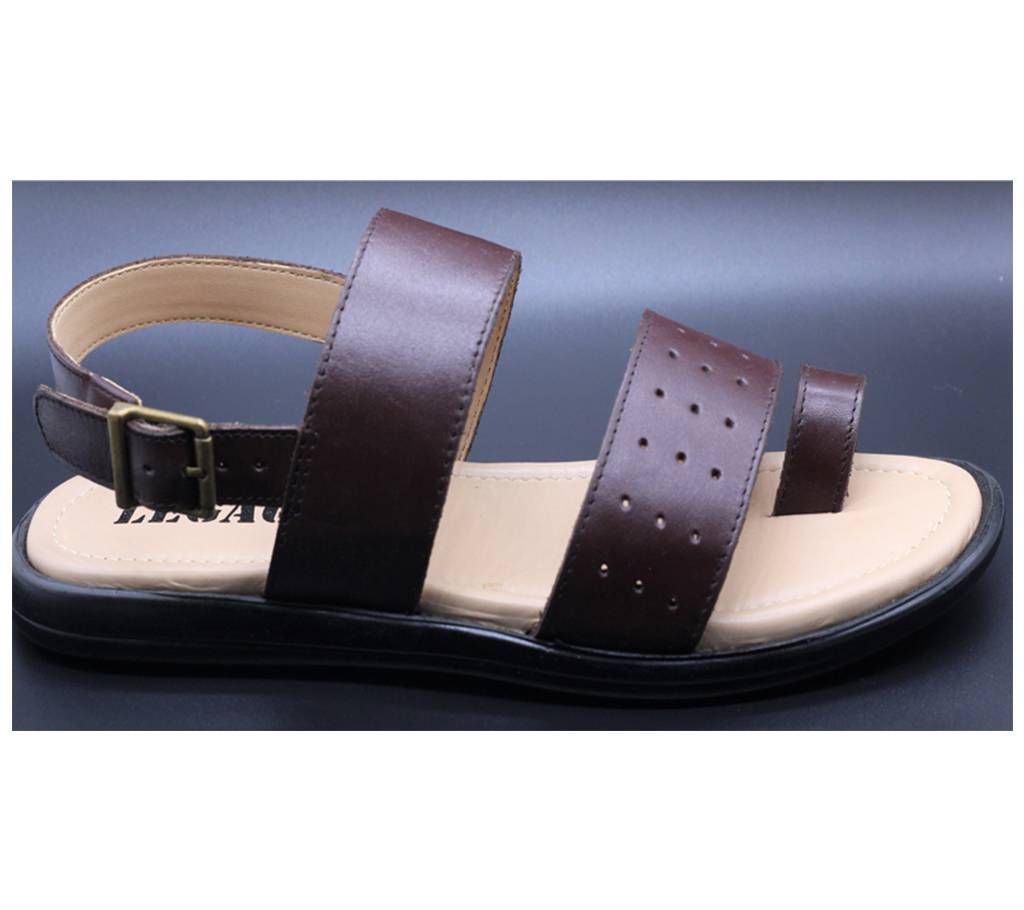 Menz Casual Leather Sandals LFL  - 037 Chocolate
