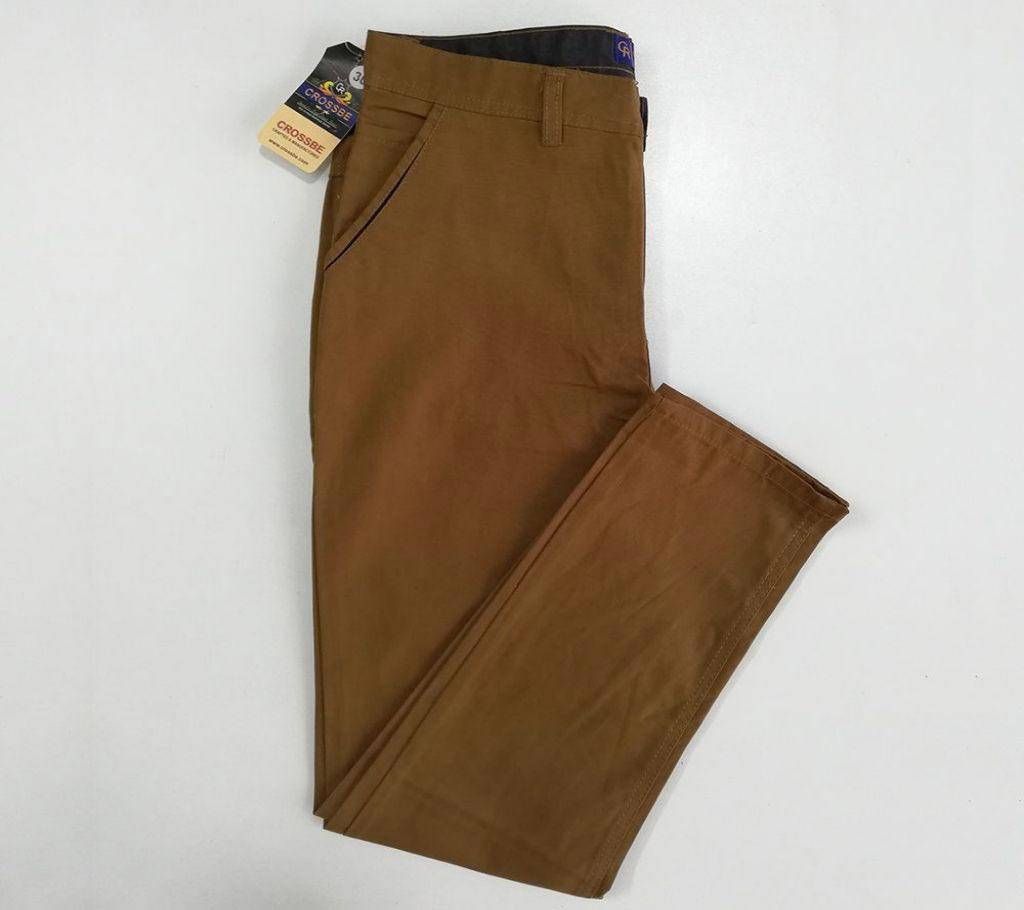 CROSSBE Wood Brown NON-Stretch Chinos- CAP