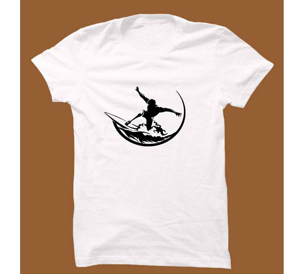White Cotton Short Sleeve T-Shirt for Men WTS014