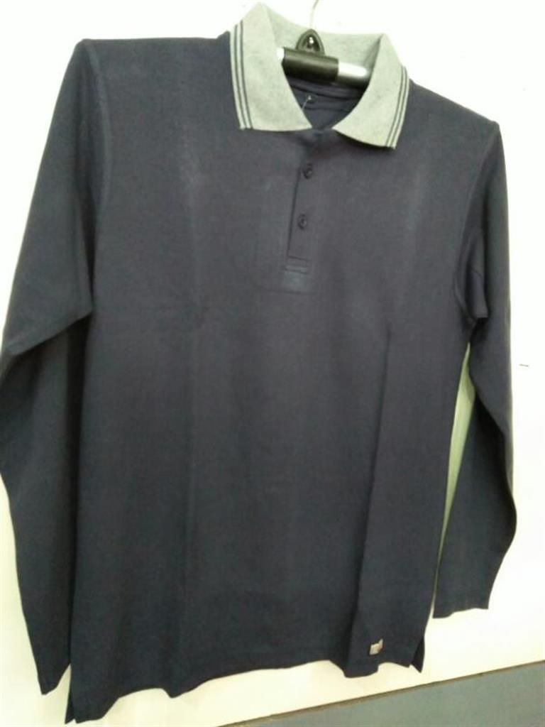 Mens Full Sleeve Polo Shirt (Solid Deep navy blue) 