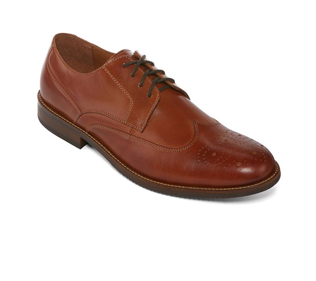 Claiborne Bulldog Men Leather Wing-Tip Oxfords Shoe