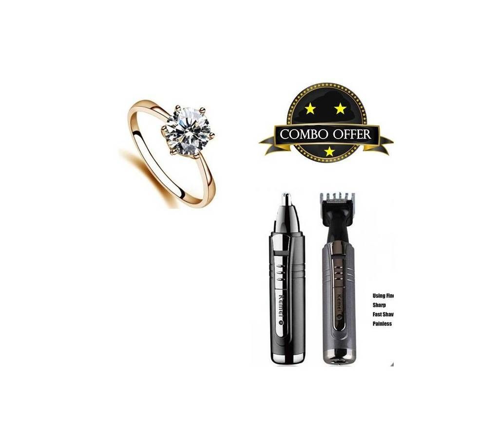 Buy One 2 In 1 Nose Trimmer & Get One Finger Ring Free