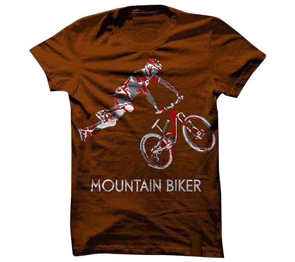 Mountain Biker printed t shirt for men 