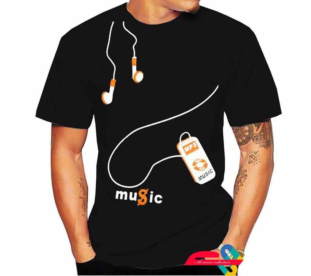 Music printed t shirt for men 