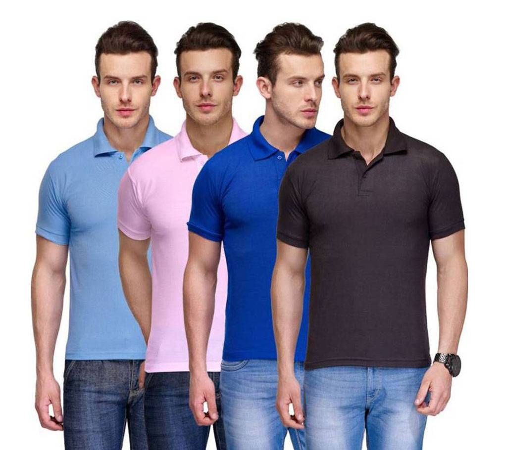 Gents 4Combo Half Sleeve Cotton Polo Shirt