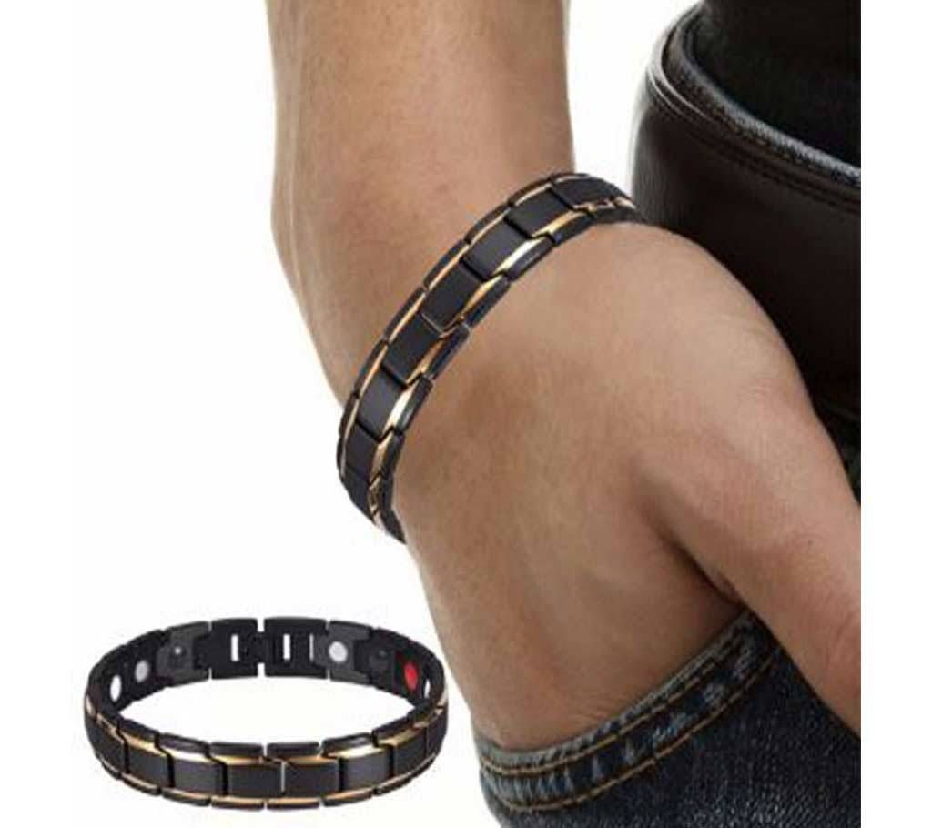 Health Energy   Bangle Men 316L Stainless Steel 3 in 1 Bio Magnetic Bracelet.